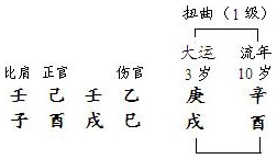 图5.15　干支扭曲分析